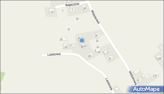 Sulechów, Laskowa, 20, mapa Sulechów