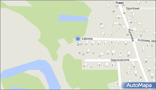 Sulejów, Łąkowa, 15, mapa Sulejów