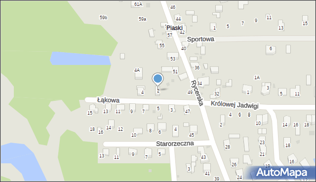 Sulejów, Łąkowa, 2, mapa Sulejów