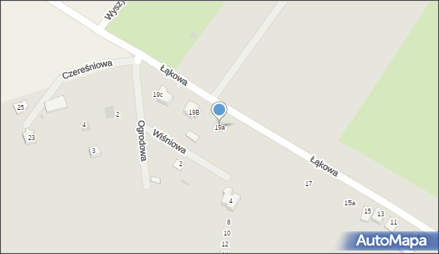 Susz, Łąkowa, 19a, mapa Susz