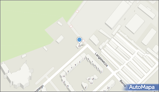 Świdnica, Langiewicza Mariana, gen., 11, mapa Świdnicy