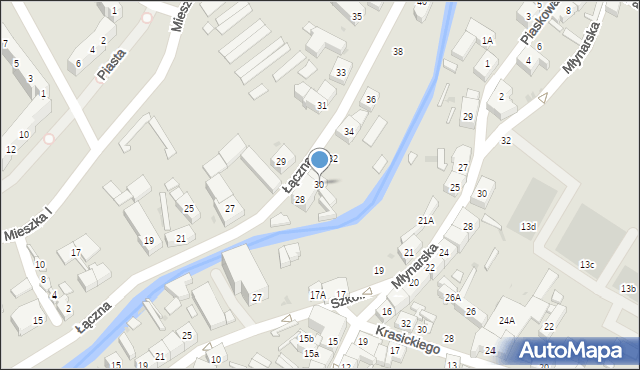 Świebodzice, Łączna, 30, mapa Świebodzice