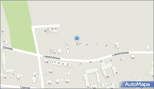 Świebodzice, Lawendowa, 13, mapa Świebodzice