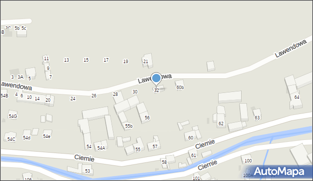 Świebodzice, Lawendowa, 32, mapa Świebodzice