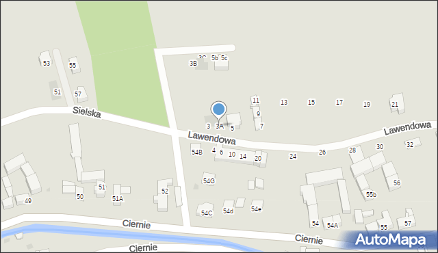 Świebodzice, Lawendowa, 3A, mapa Świebodzice