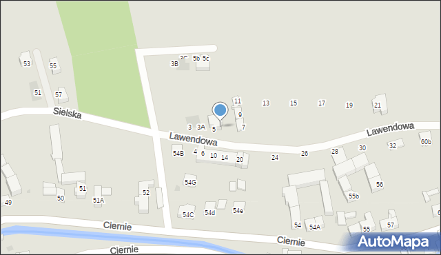 Świebodzice, Lawendowa, 5a, mapa Świebodzice