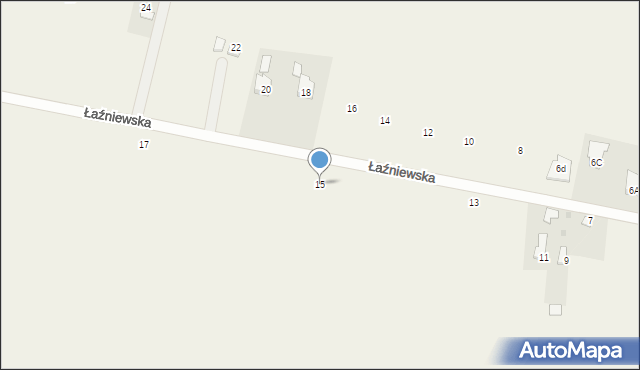 Święcice, Łaźniewska, 15, mapa Święcice