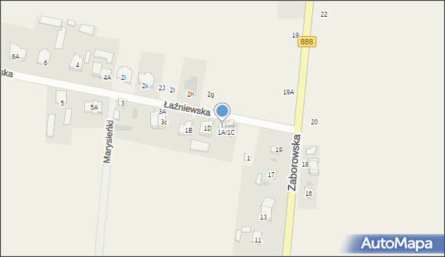 Święcice, Łaźniewska, 1c, mapa Święcice