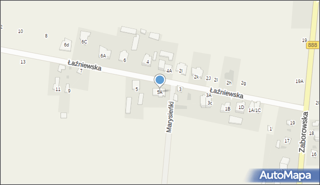 Święcice, Łaźniewska, 5A, mapa Święcice