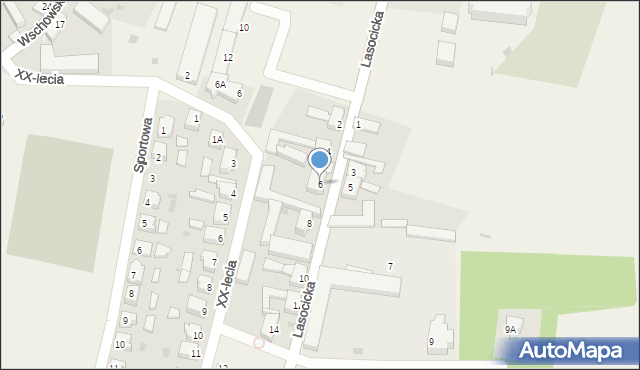 Święciechowa, Lasocicka, 6, mapa Święciechowa