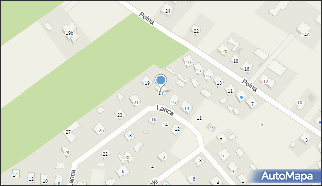 Świętajno, Lanca Jerzego, 17, mapa Świętajno