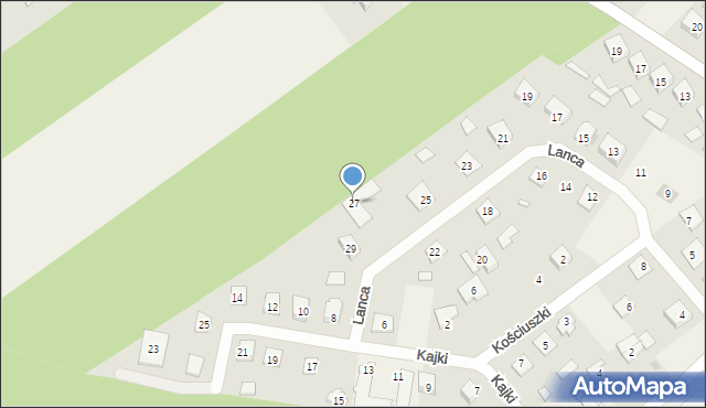 Świętajno, Lanca Jerzego, 27, mapa Świętajno