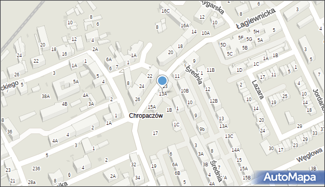 Świętochłowice, Łagiewnicka, 13A, mapa Świętochłowice
