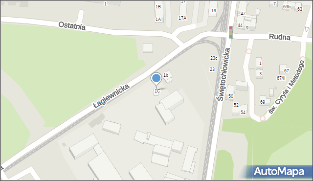 Świętochłowice, Łagiewnicka, 1C, mapa Świętochłowice