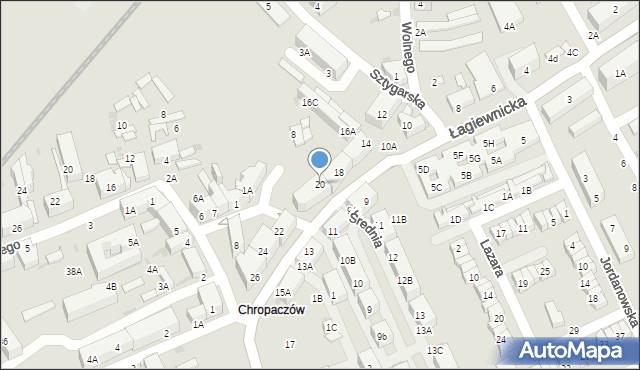 Świętochłowice, Łagiewnicka, 20, mapa Świętochłowice