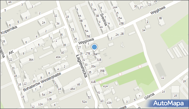 Świętochłowice, Łagiewnicka, 29A, mapa Świętochłowice