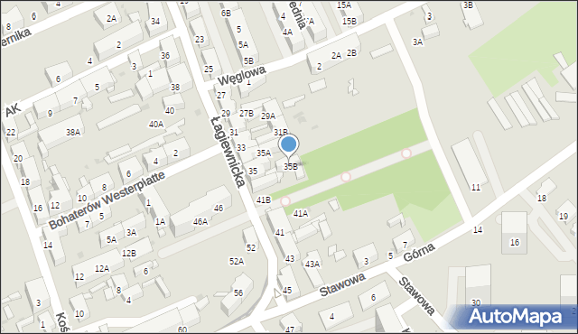 Świętochłowice, Łagiewnicka, 35B, mapa Świętochłowice