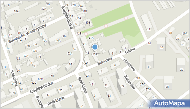 Świętochłowice, Łagiewnicka, 43A, mapa Świętochłowice