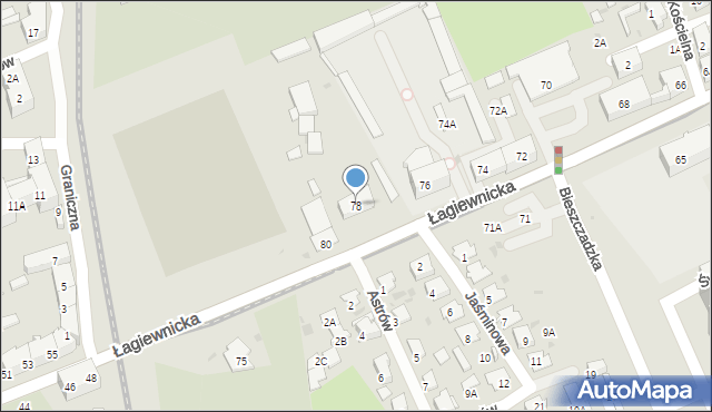 Świętochłowice, Łagiewnicka, 78, mapa Świętochłowice