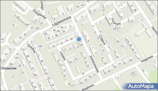Świętochłowice, Lazara Franciszka, 3, mapa Świętochłowice
