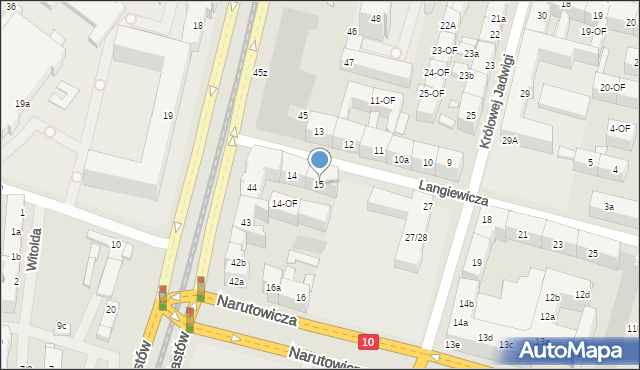 Szczecin, Langiewicza Mariana, gen., 15, mapa Szczecina