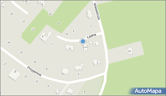 Szczecin, Ładna, 3, mapa Szczecina