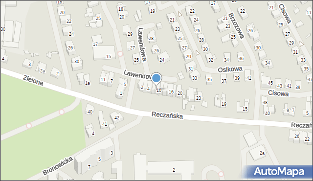 Szczecin, Lawendowa, 8, mapa Szczecina