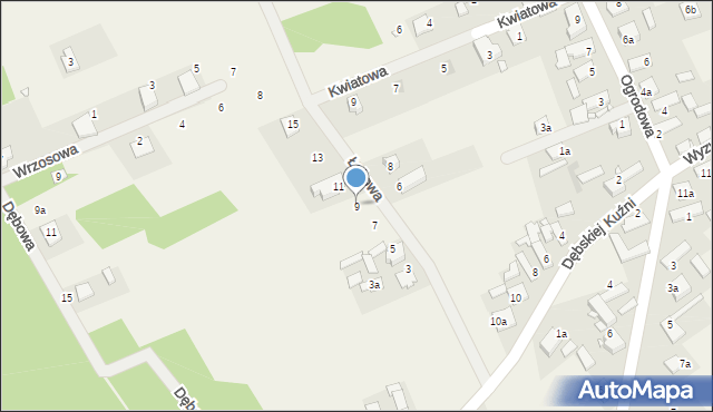 Szczedrzyk, Łąkowa, 9, mapa Szczedrzyk