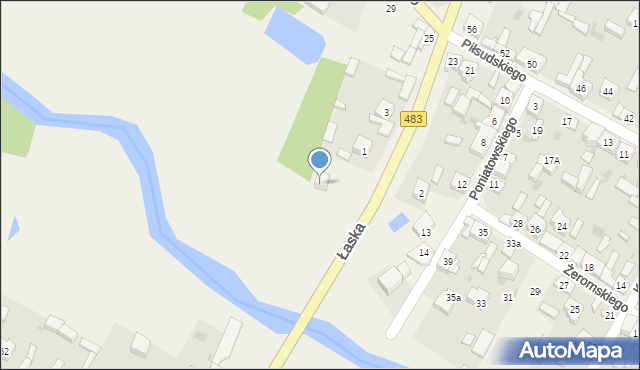 Szczerców, Łaska, 1b, mapa Szczerców