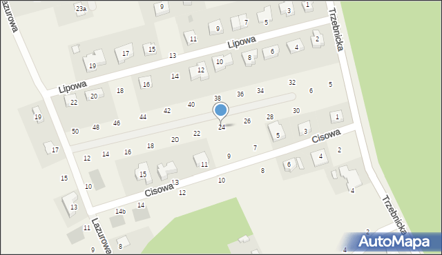 Szczodre, Lazurowa, 24, mapa Szczodre