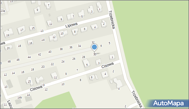 Szczodre, Lazurowa, 30, mapa Szczodre