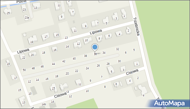 Szczodre, Lazurowa, 36, mapa Szczodre