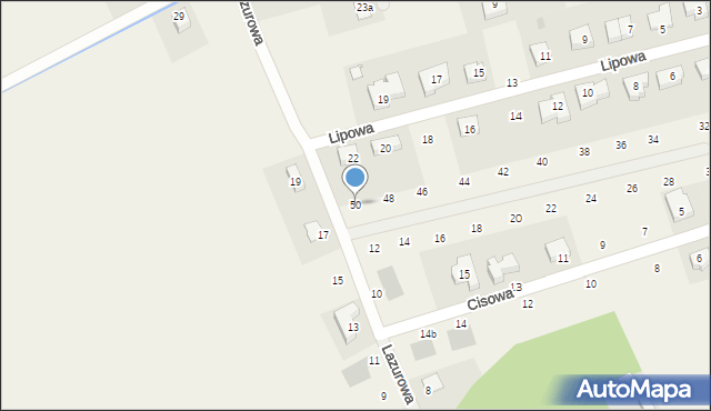 Szczodre, Lazurowa, 50, mapa Szczodre