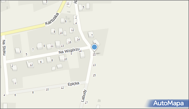 Szemud, Labudy Aleksandra, 11, mapa Szemud