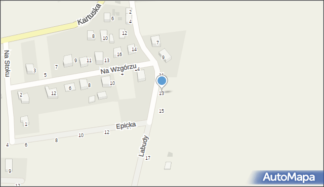 Szemud, Labudy Aleksandra, 13, mapa Szemud