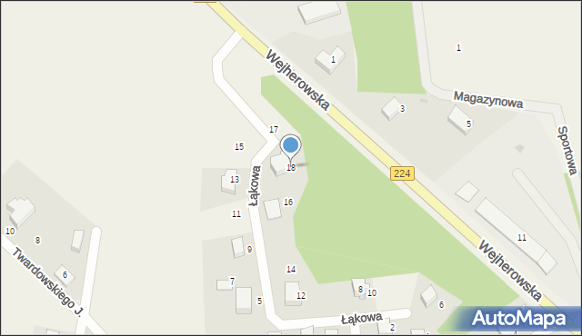 Szemud, Łąkowa, 18, mapa Szemud