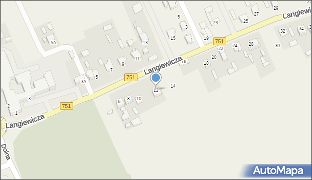 Szewna, Langiewicza Mariana, gen., 12, mapa Szewna