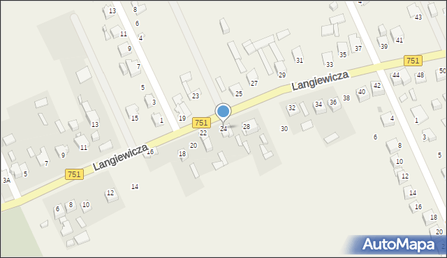Szewna, Langiewicza Mariana, gen., 24, mapa Szewna