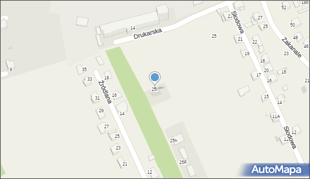 Szewna, Langiewicza Mariana, gen., 25i, mapa Szewna