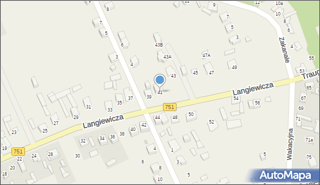 Szewna, Langiewicza Mariana, gen., 41, mapa Szewna
