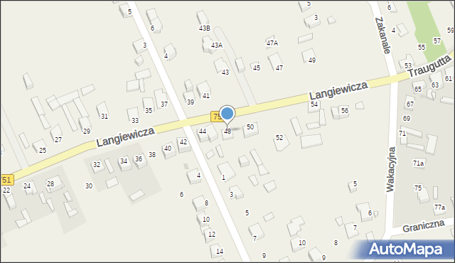Szewna, Langiewicza Mariana, gen., 48, mapa Szewna