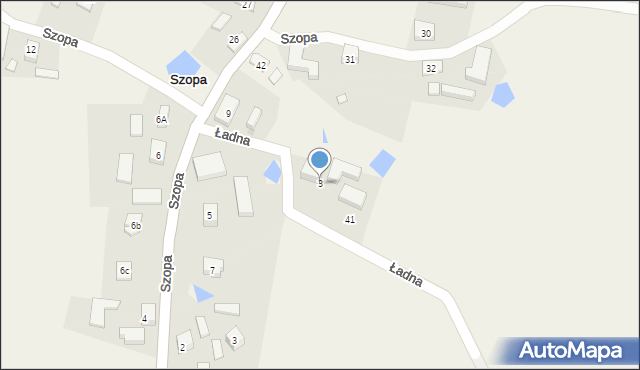 Szopa, Ładna, 3, mapa Szopa