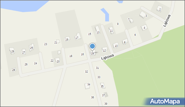 Szteklin, Łąkowa, 14, mapa Szteklin