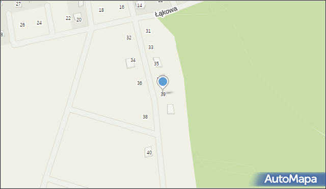 Szteklin, Łąkowa, 39, mapa Szteklin