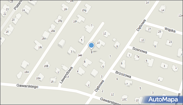 Tarczyn, Lawendowa, 8, mapa Tarczyn