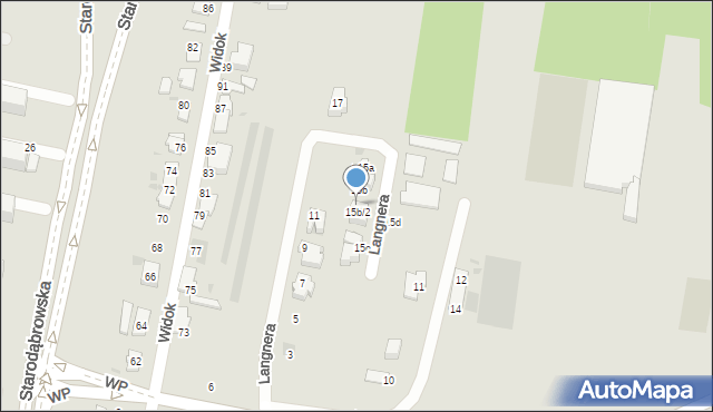 Tarnów, Langnera Władysława, gen., 15c, mapa Tarnów