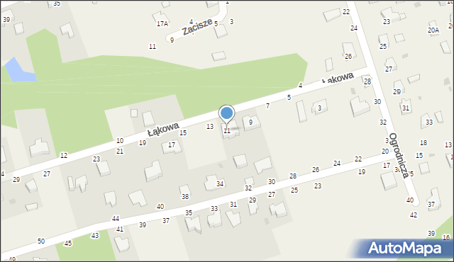 Tarnowiec, Łąkowa, 11, mapa Tarnowiec