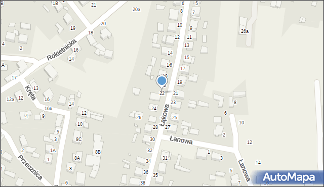 Tarnowo Podgórne, Łąkowa, 22, mapa Tarnowo Podgórne