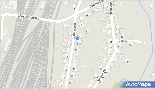 Tarnowskie Góry, Lasowicka, 8, mapa Tarnowskie Góry