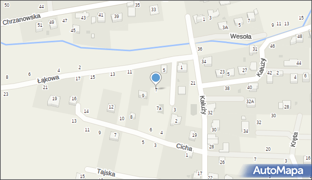 Tenczynek, Łąkowa, 7, mapa Tenczynek